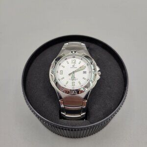 Calypso Stainless Steel Mens Diver Watch 50M Water Resistant White Dial Extra Li